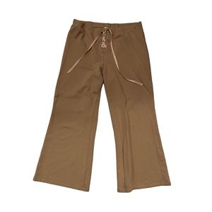 Miaou Corset Lace Up Bell Bottom Sweatpants Lounge